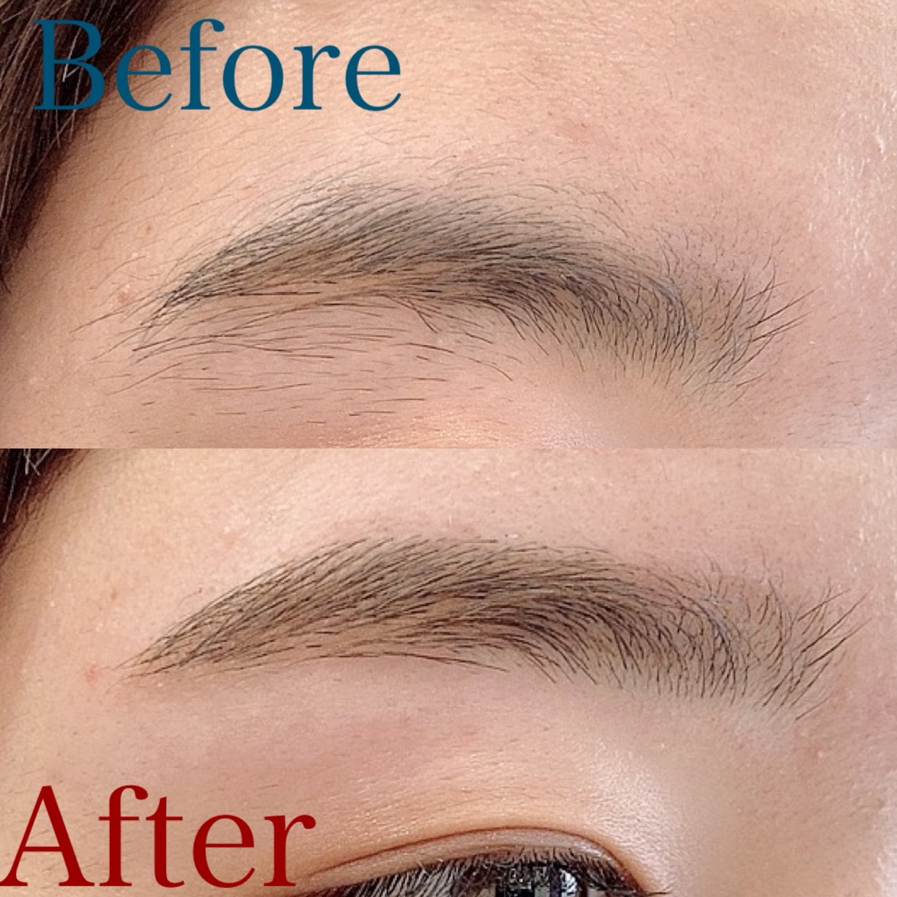 眉毛ワックス脱毛施術